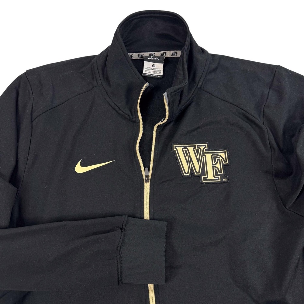 Wake Forest Demon Deacons Jacket Mens XS Black NCAA Basketball Nike Dri Fit